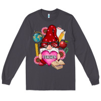 Smoke valentines day teacher gnome Long Sleeve Tee - RanaPortraitStore