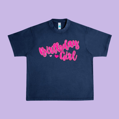 Birthday Girl Urban Heavy Tee Designed By Maliassmallbusiness