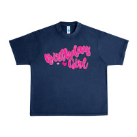 Navy birthday girl Urban Heavy Tee - MaliasSmallBusiness