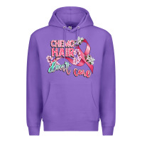 Purple chemo hair dont care Premium Hoodie - CowGirlArtShop