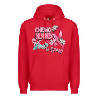 Red chemo hair dont care Premium Hoodie - CowGirlArtShop