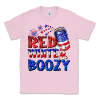 Bubblegum Pink red white boozy Classic Tee - NancyCooperArtShop