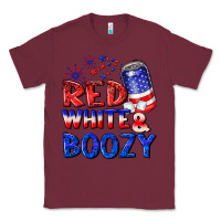 Burgundy red white boozy Classic Tee - NancyCooperArtShop