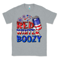 Heather Grey red white boozy Classic Tee - NancyCooperArtShop