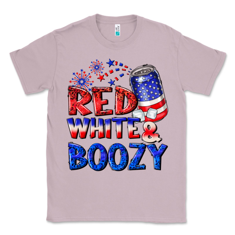 Red White Boozy Classic Tee by NancyCooperArtShop | Teevron