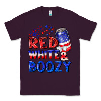 Plum red white boozy Classic Tee - NancyCooperArtShop