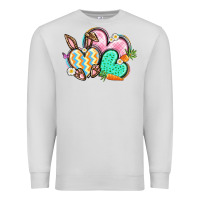 Dove Grey Easter heart Easter Day Premium Sweatshirt - CowGirlArtShop