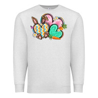 Oatmeal Heather Easter heart Easter Day Premium Sweatshirt - CowGirlArtShop