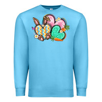 Ocean Blue Easter heart Easter Day Premium Sweatshirt - CowGirlArtShop