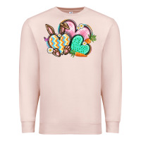 Pale Pink Easter heart Easter Day Premium Sweatshirt - CowGirlArtShop