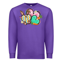 Purple Easter heart Easter Day Premium Sweatshirt - CowGirlArtShop