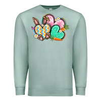 Seafoam Easter heart Easter Day Premium Sweatshirt - CowGirlArtShop