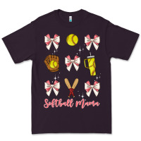 Plum softball coquette bow Premium Tee - JahusDesignShop