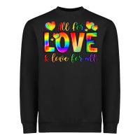 Black all for love and love for love Heavyweight Sweatshirt - LillyAllenDesigns