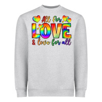 Heather Grey all for love and love for love Heavyweight Sweatshirt - LillyAllenDesigns