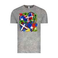 Cloud Rock puerto rico with dominican republic hearts Vintage Tee - NancyCooperArtShop