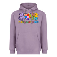Lavender Peace love Autism Heavyweight Hoodie - CowGirlArtShop