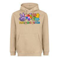 Mushroom Peace love Autism Heavyweight Hoodie - CowGirlArtShop