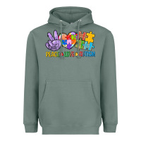 Sage Peace love Autism Heavyweight Hoodie - CowGirlArtShop
