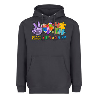 Smoke Peace love Autism Heavyweight Hoodie - CowGirlArtShop