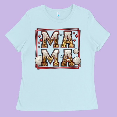 Volleyball Mama Ladies Tee Designed By Jasminsmagicworld