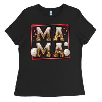 Black volleyball mama Ladies Tee - Jasminsmagicworld