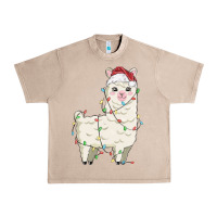 French Oak christmas llama Urban Heavy Tee - MaliasSmallBusiness
