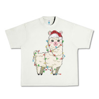 Pistachio christmas llama Urban Heavy Tee - MaliasSmallBusiness