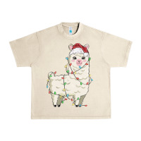 Sandshell christmas llama Urban Heavy Tee - MaliasSmallBusiness