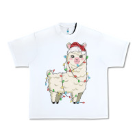 White christmas llama Urban Heavy Tee - MaliasSmallBusiness