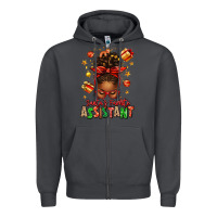 Smoke santa's favorite assistant afro messy bun Zipper Hoodie - texasbilliewilder