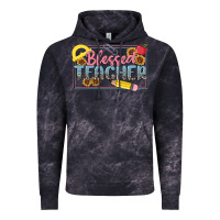 Cloud Black blessed teacher Vintage Hoodie - MaliasSmallBusiness