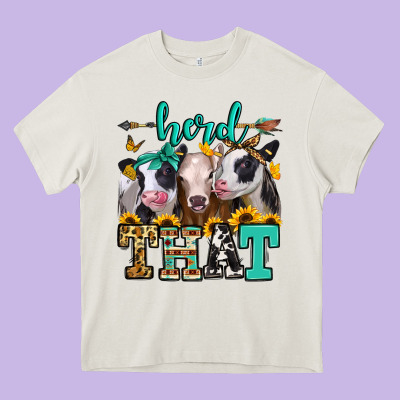 Herd That Heifers Heavy Core Tee Designed By Jasminsmagicworld