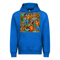 Cobalt fall scarecrow seamless pattern Urban Hoodie - BundleAndBundleShop