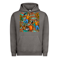 Pigment Tornado fall scarecrow seamless pattern Urban Hoodie - BundleAndBundleShop