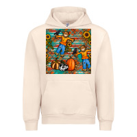 Sandshell fall scarecrow seamless pattern Urban Hoodie - BundleAndBundleShop