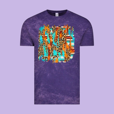 Serape With Leopard Pattern Vintage Tee Designed By Nancycooperartshop