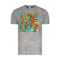 Cloud Rock serape with leopard pattern Vintage Tee - NancyCooperArtShop