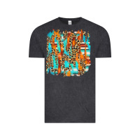 Vintage Black serape with leopard pattern Vintage Tee - NancyCooperArtShop