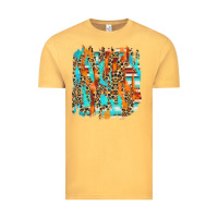 Vintage Mustard serape with leopard pattern Vintage Tee - NancyCooperArtShop