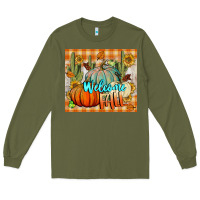 Army Green welcome fall tumbler Long Sleeve Tee - BundleAndBundleShop