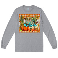 Heather Grey welcome fall tumbler Long Sleeve Tee - BundleAndBundleShop