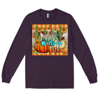 Plum welcome fall tumbler Long Sleeve Tee - BundleAndBundleShop
