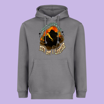 I Don't Smoke But He's Got A Lighter Heavyweight Hoodie Designed By Howdyjamesfarm