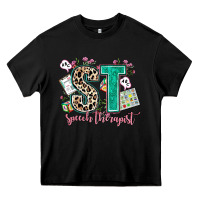 Black speech therapist Heavy Core Tee - AdoDesignShop