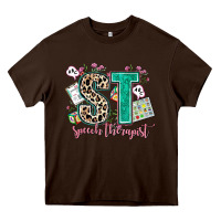 Chocolate Brown speech therapist Heavy Core Tee - AdoDesignShop