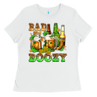 White bad and boozy with beer Ladies Tee - AdoDesignShop