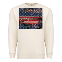 Sandshell American flag stitches Premium Sweatshirt - CowGirlArtShop