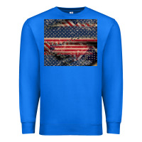 True Royal American flag stitches Premium Sweatshirt - CowGirlArtShop