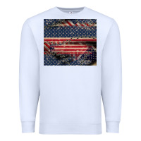 White American flag stitches Premium Sweatshirt - CowGirlArtShop